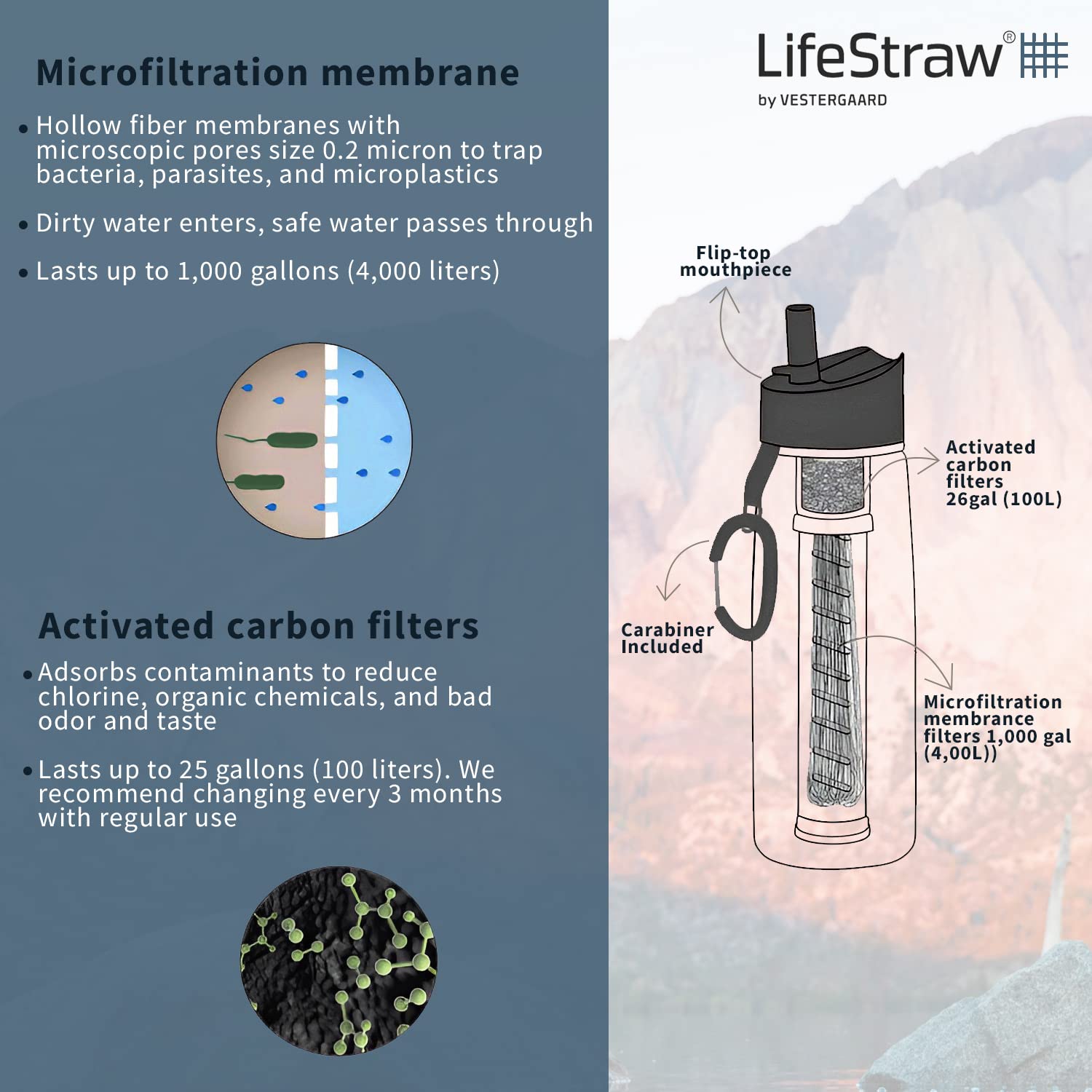 The LifeStraw Go Filter Bottle