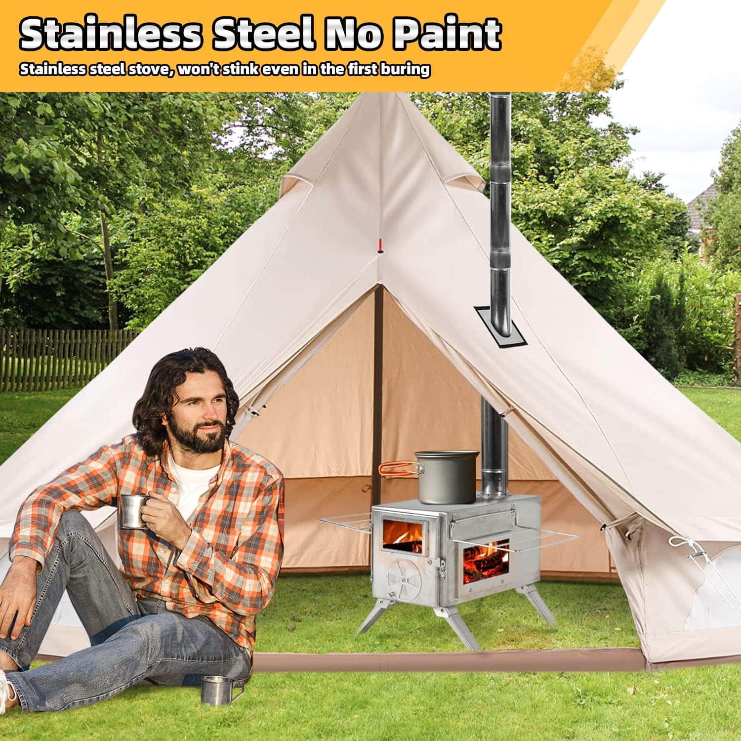 GRAVFORCE Camping Hot Tent Stove – Outdoor Heating