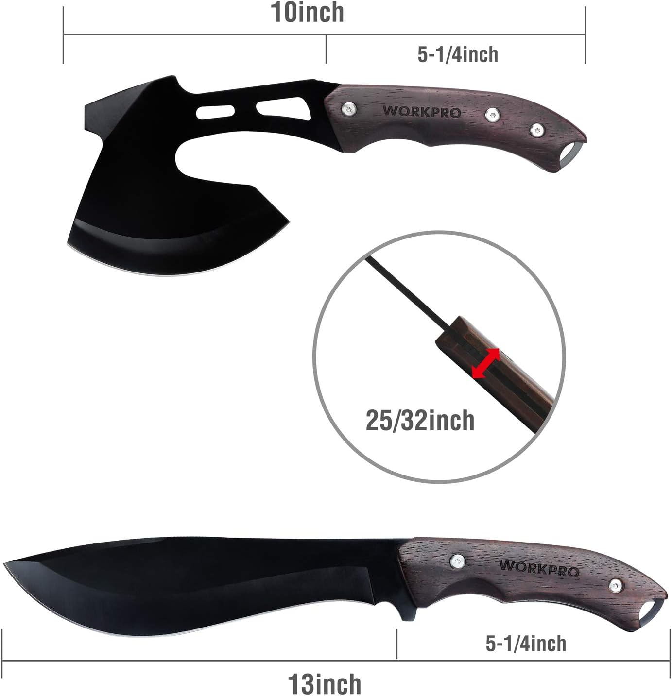 WorkPro Axe & Knife Set: Reliable Outdoor Toolset